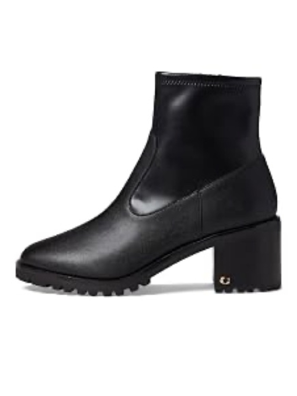 Women's Black Block Heel Ankle Boots Coach